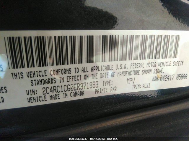 2C4RC1CG0ER371993 Chrysler Town & Country Touring-l