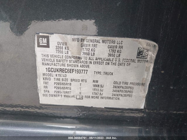 Chevrolet Silverado 1500 Lt 2014 1GCUKREC6EF193777 Image 10