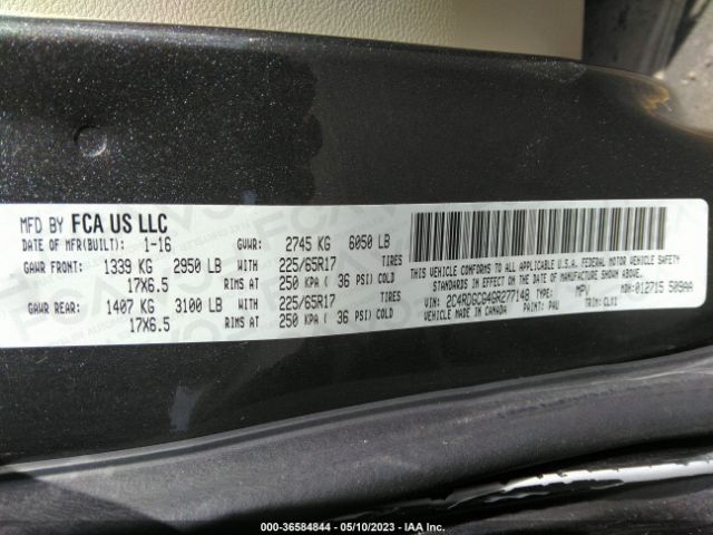2C4RDGCG4GR277148 Dodge Grand Caravan Sxt Plus