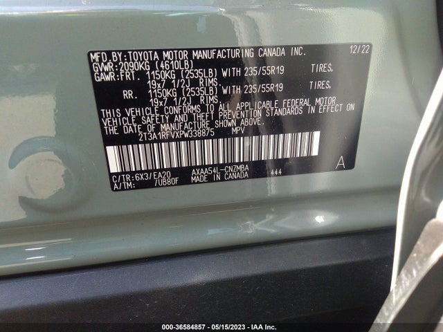 Toyota Rav4 Xle Premium 2023 2T3A1RFVXPW338875 Image 9