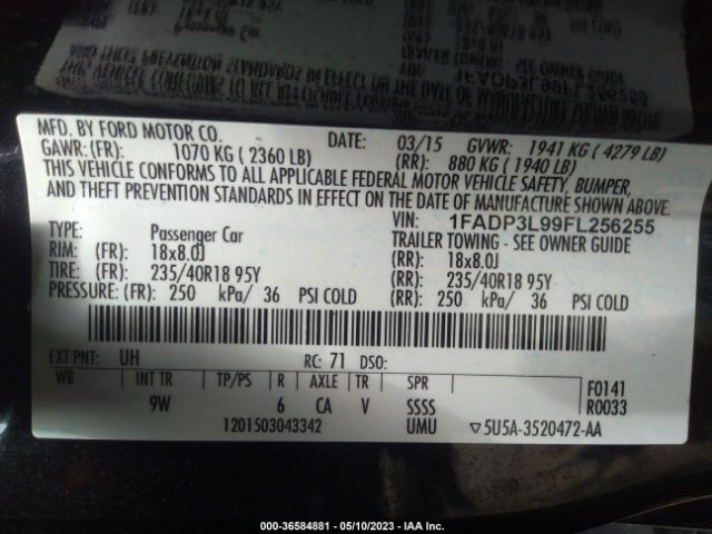 1FADP3L99FL256255 Ford FOCUS ST