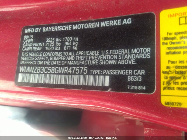 2016 MINI COUNTRYMAN WMWZB3C58GWR47575 Photo 8