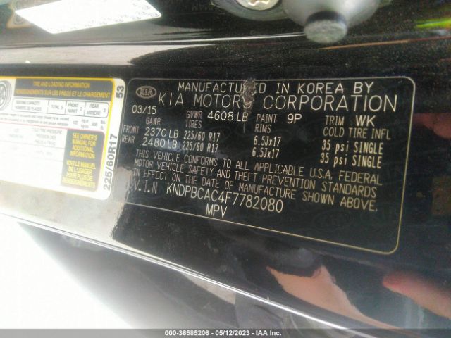 KNDPBCAC4F7782080 KIA Sportage Lx