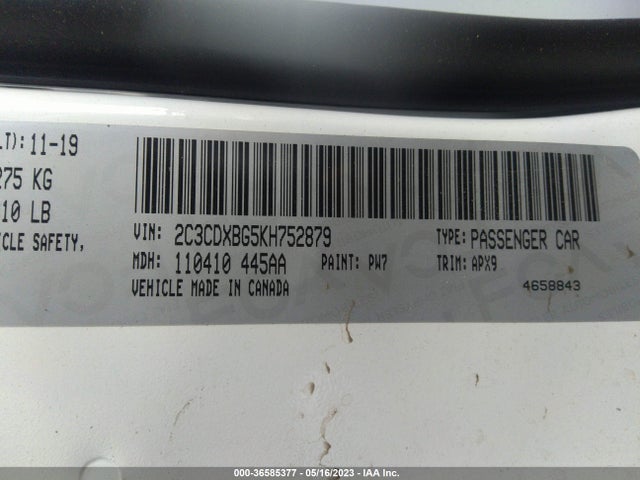 Dodge Charger Sxt 2019 2C3CDXBG5KH752879 Image 9