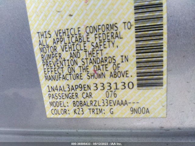 1N4AL3AP9EN333130 Nissan Altima 2.5 S