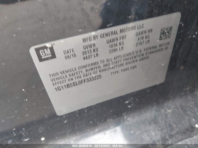 Chevrolet MALIBU LS 2015 1G11B5SL8FF333225 Image 10