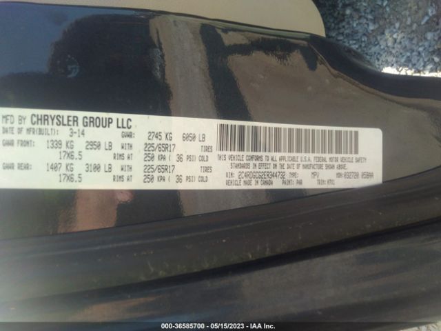 2C4RDGCG2ER344732 Dodge Grand Caravan Sxt