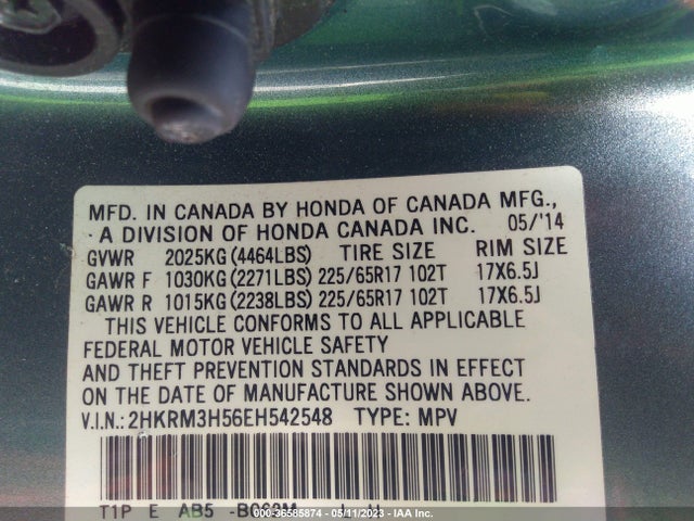Honda CR-V EX 2014 2HKRM3H56EH542548 Image 9