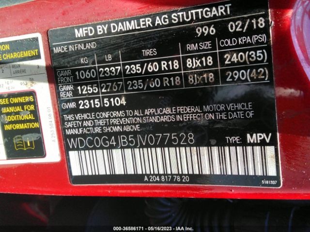 WDC0G4JB5JV077528 Mercedes-Benz Glc Glc 300