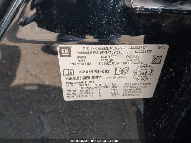 Chevrolet EQUINOX LT 2014 2GNALBEK0E6159656 Image 10