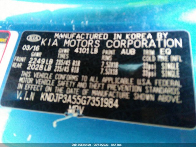 KNDJP3A55G7351984 KIA SOUL +