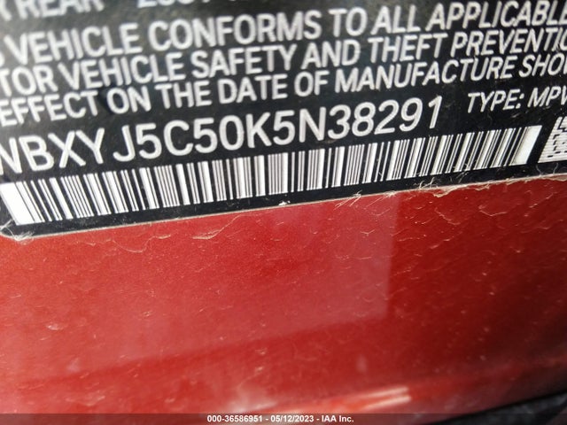 2019 BMW X2, VIN: WBXYJ5C50K5N38291