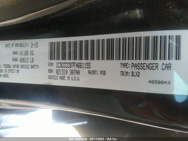1C3CCCCB7FN661155 Chrysler 200 C
