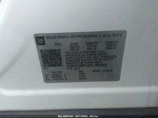 3GKALMEV2KL381951 GMC Terrain Sle
