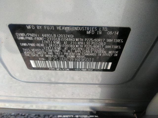 JF2SJABC7FH496011 Subaru Forester 2.5i