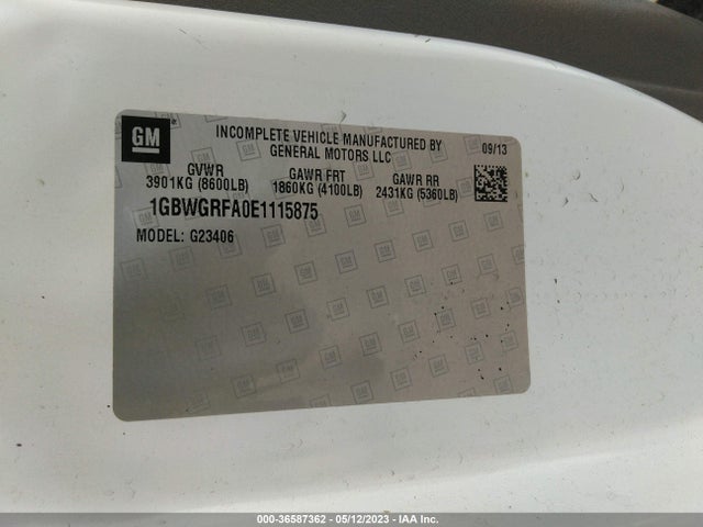 Chevrolet Express Passenger Lt 2014 1GBWGRFA0E1115875 Image 9