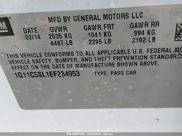 Chevrolet MALIBU LT 2014 1G11C5SL1EF234953 Image 10