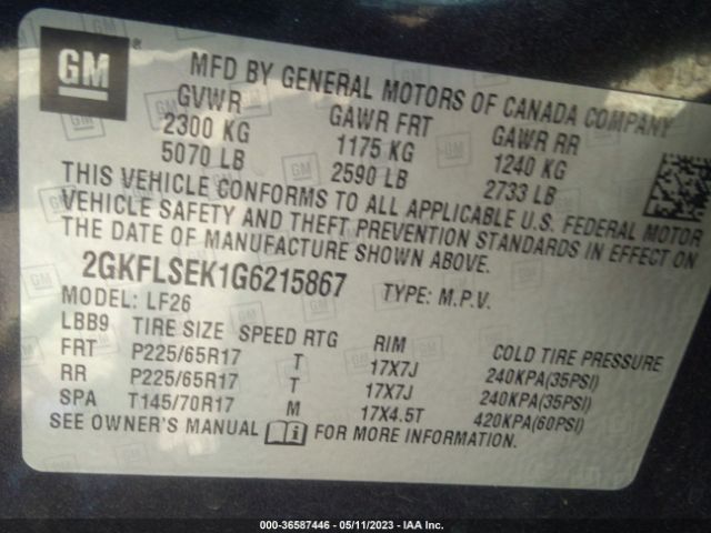 2GKFLSEK1G6215867 GMC Terrain Sle