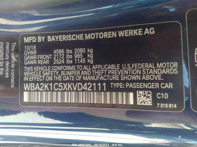 2019 BMW 2 Series, VIN: WBA2K1C5XKVD42111