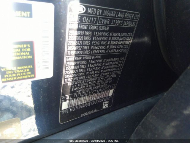SALRRBBV2HA026115 Land Rover Discovery Hse