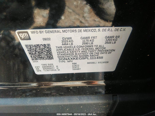Chevrolet EQUINOX LT 2023 3GNAXKEG5PL111455 Image 10