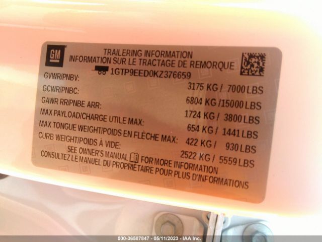 1GTP9EED0KZ376659 GMC Sierra 1500 At4