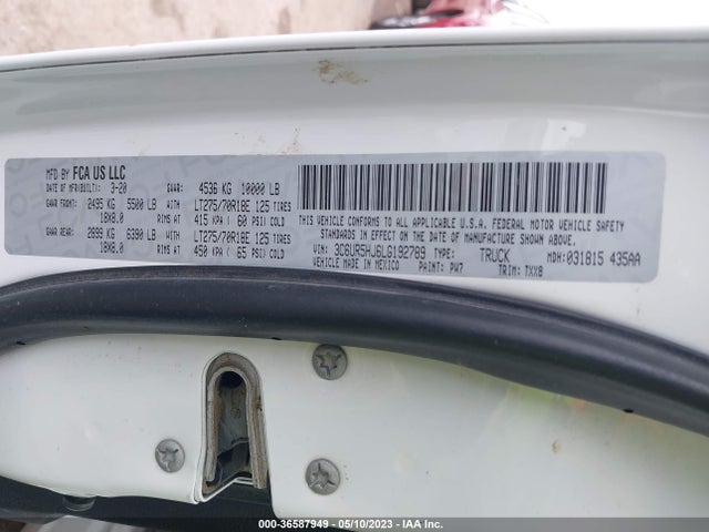 RAM 2500 Tradesman 2020 3C6UR5HJ6LG192789 Image 10