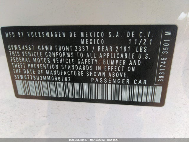 3VW6T7BU3MM096782 Volkswagen Jetta Gli S/autobahn