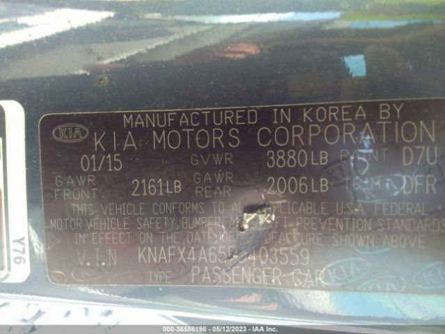 KNAFX4A65F5403559 KIA FORTE LX