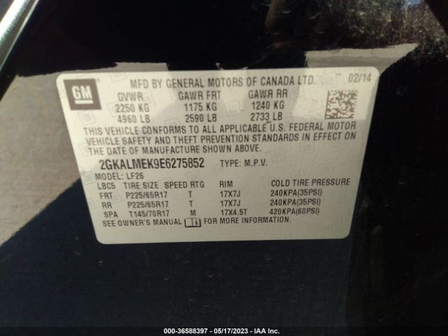 2GKALMEK9E6275852 GMC Terrain Sle