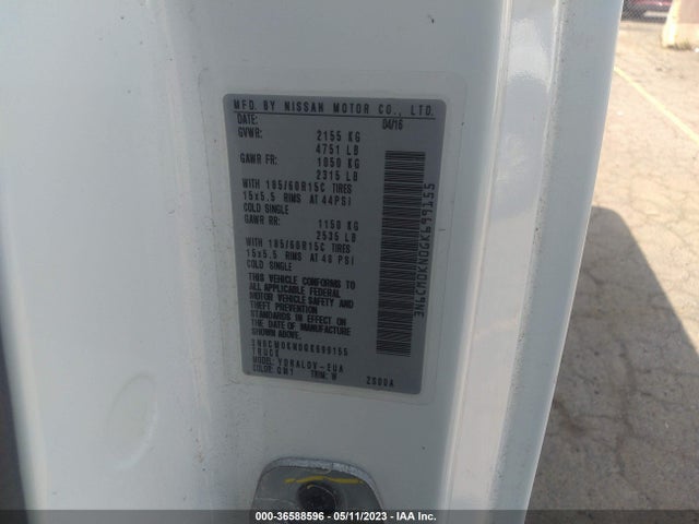 2016 Nissan NV 200, VIN: 3N6CM0KN0GK699155