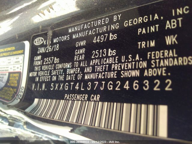 5XXGT4L37JG246322 KIA Optima S
