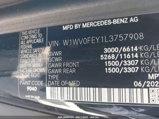 W1WV0FEY1L3757908 Mercedes-Benz METRIS PASSENGER VAN