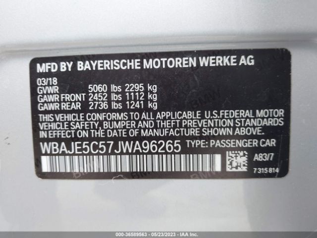 WBAJE5C57JWA96265 BMW 5 Series 540i