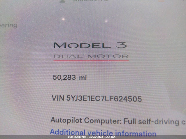 Tesla Model 3 Performance 2020 5YJ3E1EC7LF624505 Image 7
