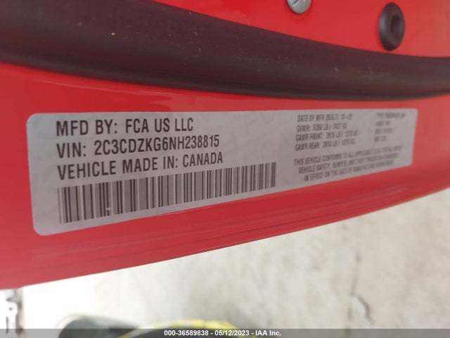 Dodge Challenger Gt Awd 2022 2C3CDZKG6NH238815 Image 9