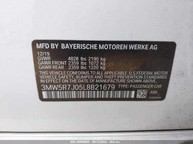 3MW5R7J05L8B21679 BMW 3 Series 330i Xdrive