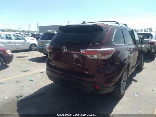 Toyota Highlander Xle 2015 5TDJKRFH1FS115860 Image 4