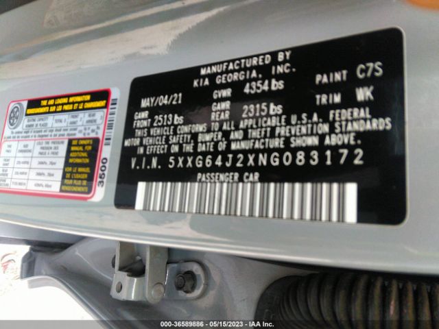 5XXG64J2XNG083172 KIA K5 Gt-line