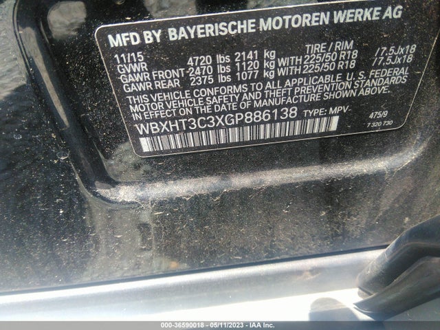 BMW X1 Xdrive28i 2016 WBXHT3C3XGP886138 Image 9