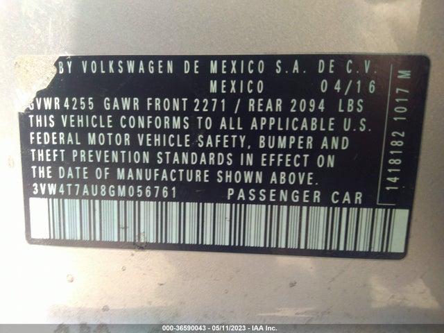 3VW4T7AU8GM056761 Volkswagen Golf Gti Se