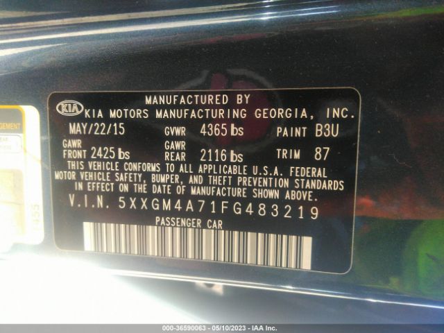5XXGM4A71FG483219 KIA Optima Lx