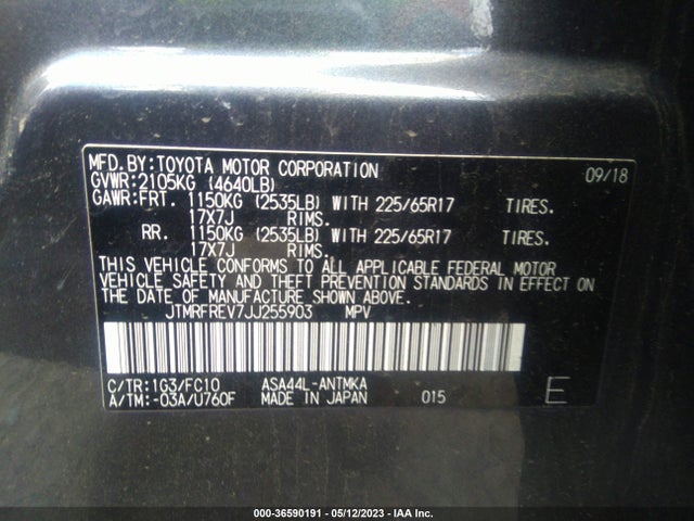Toyota Rav4 Xle/adventure 2018 JTMRFREV7JJ255903 Image 10