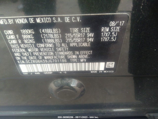 Honda HR-V LX 2018 3CZRU6H39JG701186 Image 11