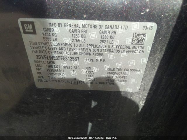 2GKFLWE35F6312567 GMC Terrain Sle
