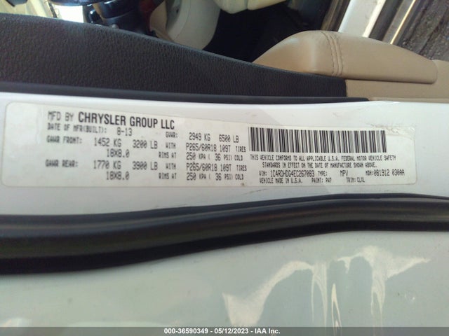 Dodge DURANGO LIMITED 2014 1C4RDHDG4EC267083 Image 10