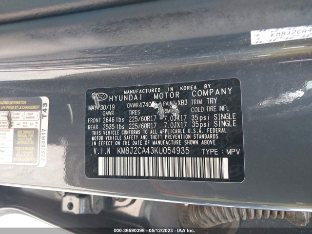 Hyundai TUCSON SE 2019 KM8J2CA43KU054935 Image 10