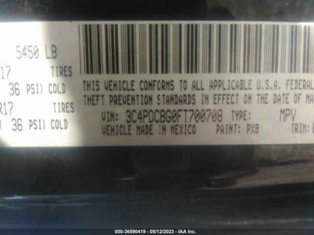 3C4PDCBG0FT700708 Dodge Journey Sxt