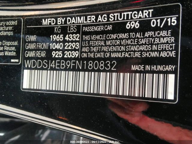 WDDSJ4EB9FN180832 Mercedes-Benz Cla-class Cla 250