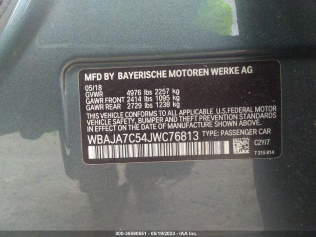 WBAJA7C54JWC76813 BMW 5 Series 530i Xdrive